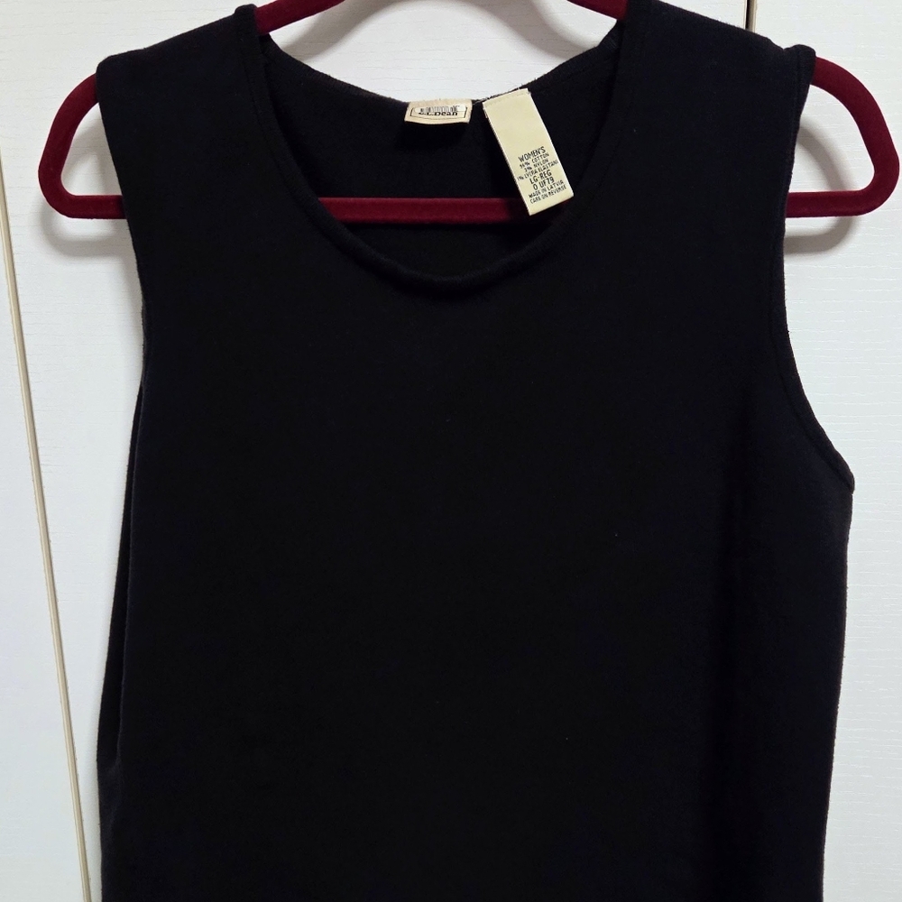 Large LL Bean Classic Shell, Black, Winter Weight Cotton Fabric